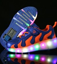 Светящиеся LED кроссовки на келесах